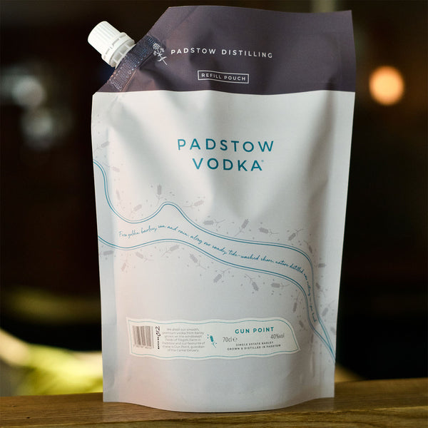 Padstow Vodka®️ 'Gun Point' 40% 70cl Refill Pouch